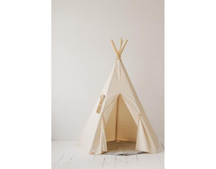 MOI MILI Tente Tipi avec Tapis - Beige Gris (2)