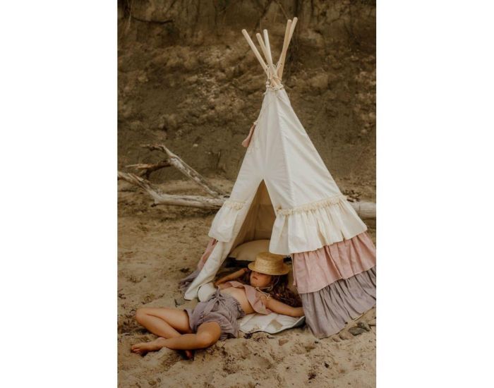 MOI MILI Tente Tipi Powder Frills  Volants - Beige, Rose, Gris (2)