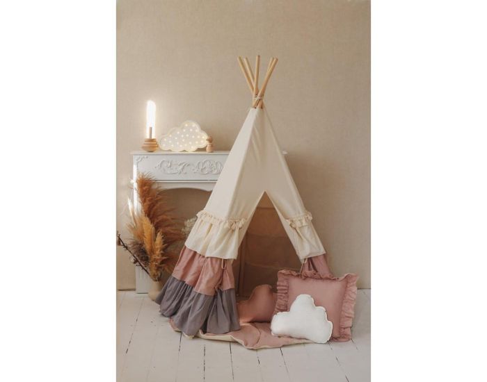 MOI MILI Tente Tipi Powder Frills  Volants - Beige, Rose, Gris (3)