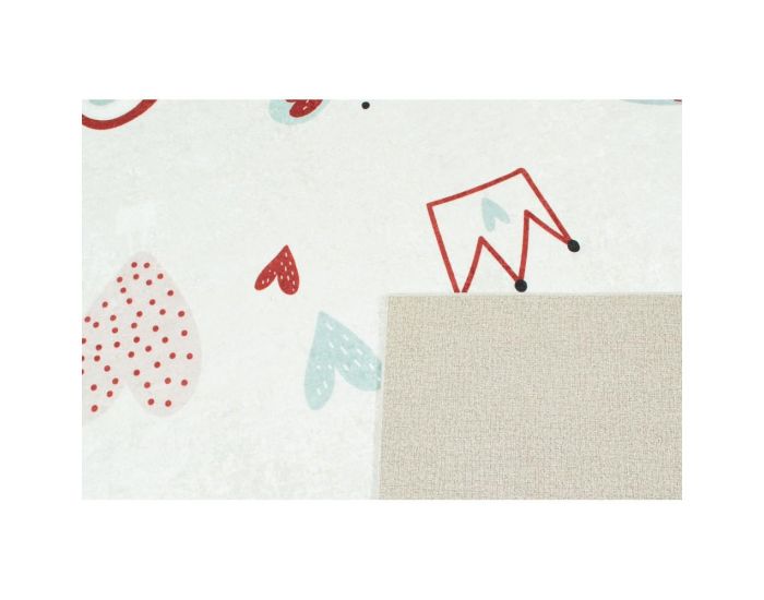 NAZAR RUGS Tapis Enfant - Coeur et Arc-En-Ciel Rose - 120x160 cm (3)