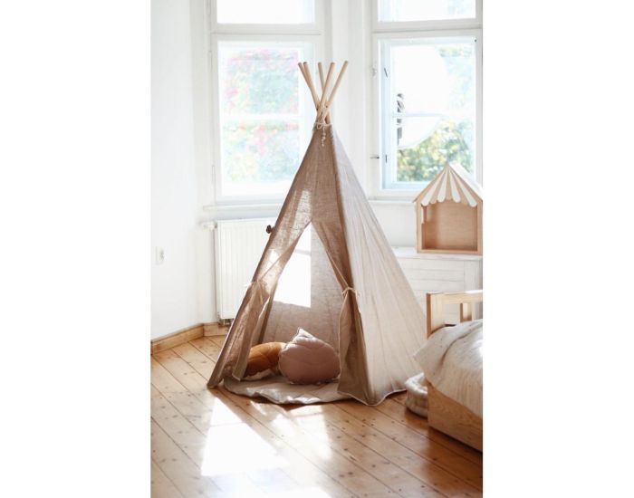 MOI MILI Tente Tipi Lin Naturel -  Beige (8)