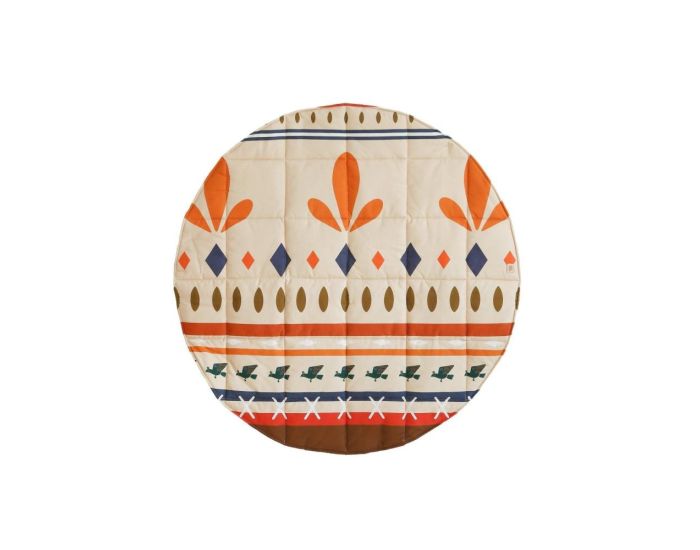 MOI MILI Tente Tipi avec Tapis Native Vibe - Beige, Marron, Orange, Blue (7)