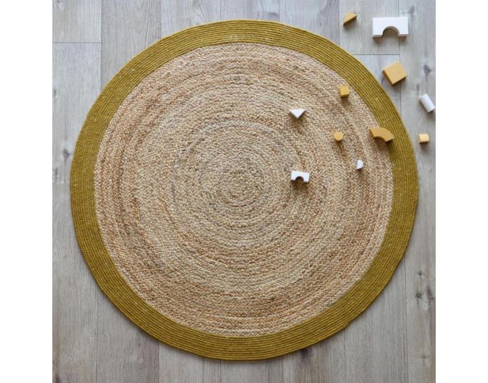 NATTIOT Tapis Coton & Jute - Yhuki - Mango (1)