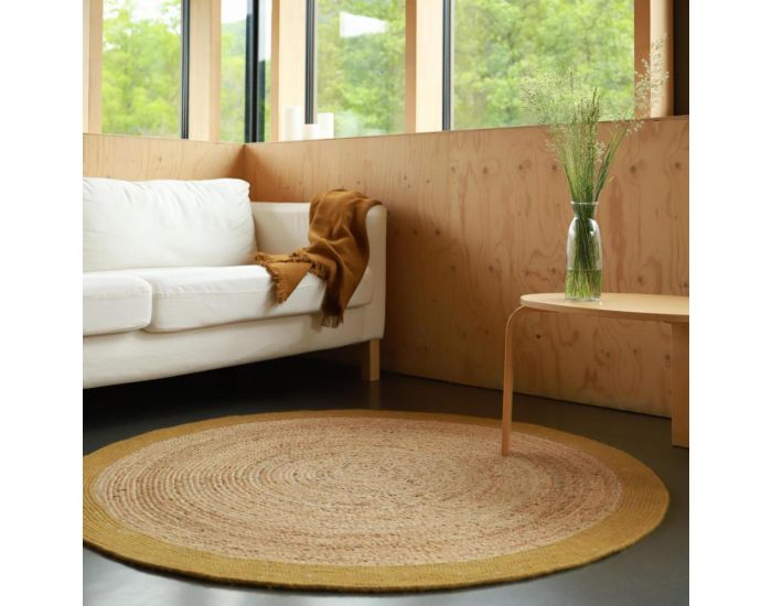 NATTIOT Tapis Coton & Jute - Yhuki - Mango (6)