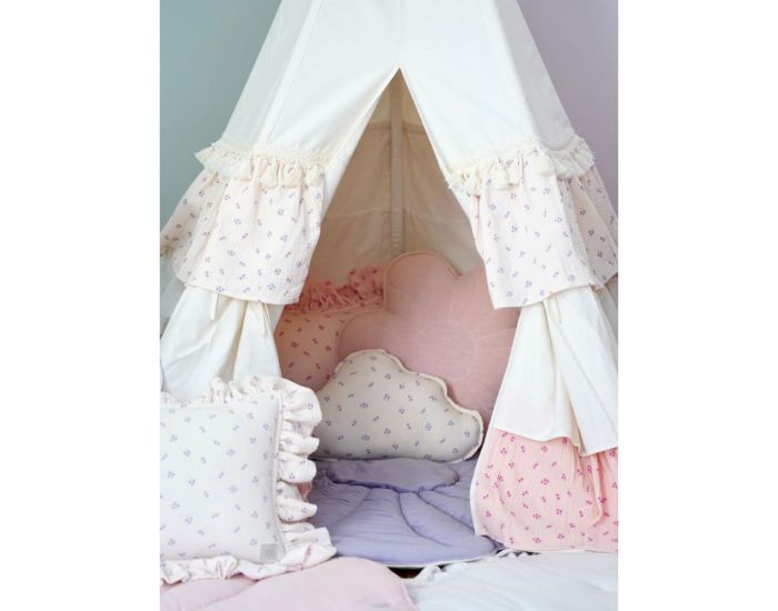 MOI MILI Tente Tipi avec Tapis - Rose Forget-Me-Not (1)