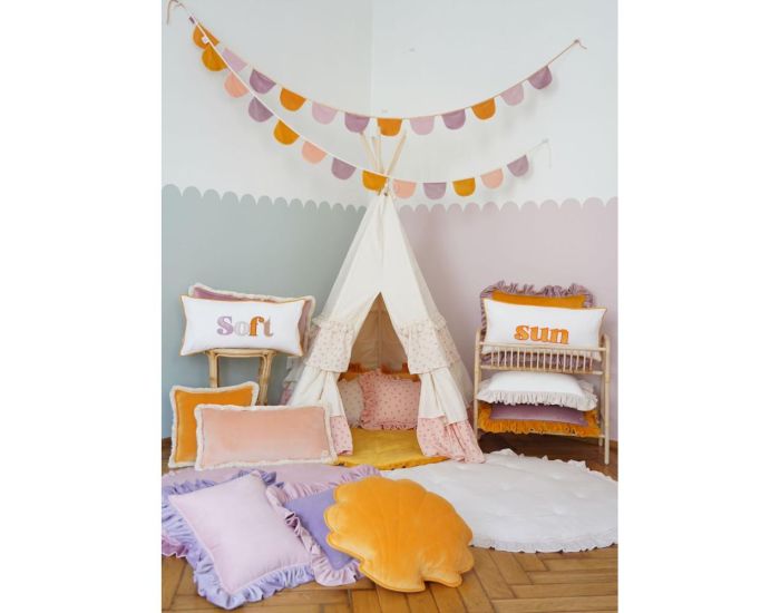 MOI MILI Tente Tipi avec Tapis - Rose Forget-Me-Not (3)