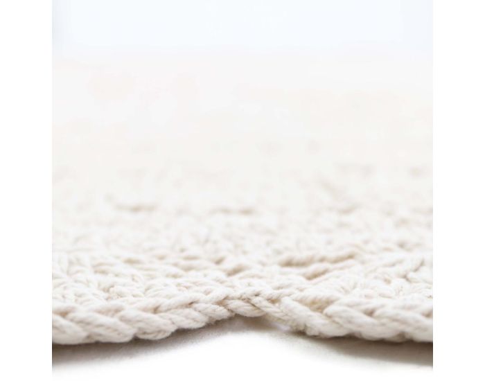 NATTIOT Tapis Coton Crochet - Alma - Ecru -  150 cm (5)