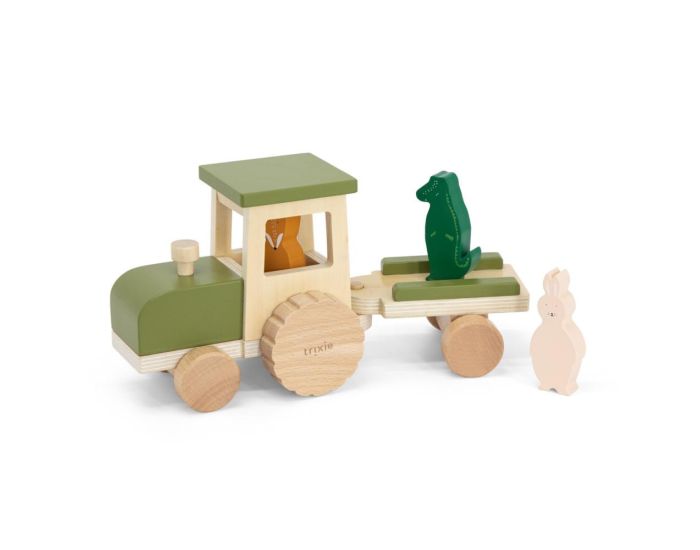 TRIXIE Tracteur en Bois avec Remorque - Ds 18 mois (1)