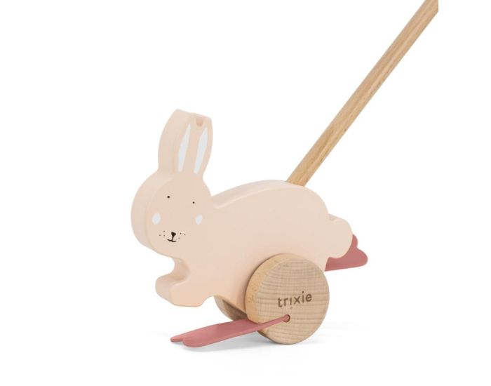 TRIXIE Jouet  Pousser en Bois Mrs. Rabbit - Ds 18 mois (1)