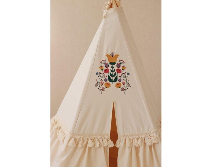 MOI MILI Tente Tipi Folk  Volants - Beige (1)