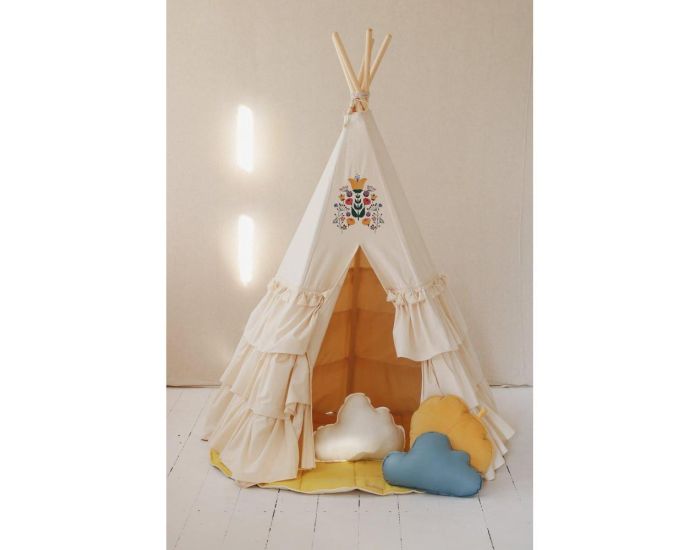 MOI MILI Tente Tipi Folk  Volants - Beige (3)