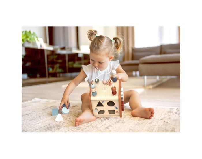 SPEEDY MONKEY Cube d'Activits 5 en 1 en Bois (1)