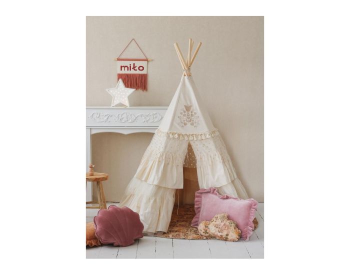 MOI MILI Tente Tipi Boho  Volants - Beige (1)