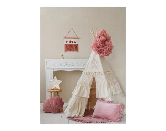 MOI MILI Tente Tipi Boho  Volants - Beige (2)