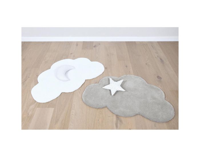 LILIPINSO Tapis Coton - Forme Nuage - Gris Fonc (2)