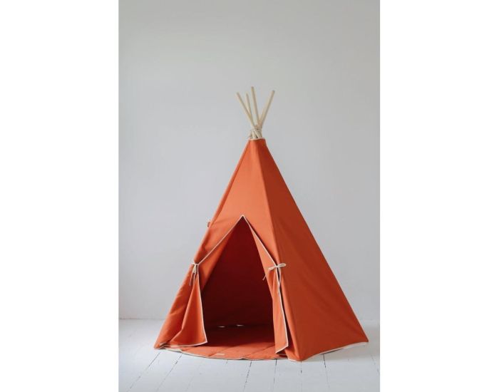 MOI MILI Tente Tipi avec Tapis - Rouge Renard (1)