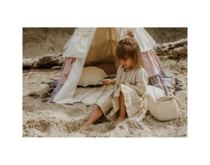 MOI MILI Tente Tipi avec Franges et Tapis - Powder Frills  (4)