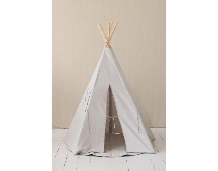 MOI MILI Tente Tipi avec Tapis - Gris Pigeon (3)