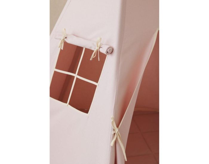 MOI MILI Tente Tipi avec Tapis - Rose et Beige (1)