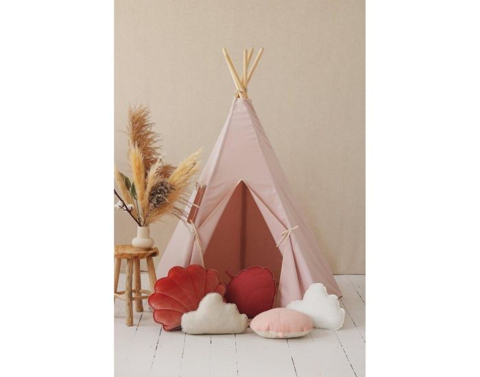 MOI MILI Tente Tipi avec Tapis - Rose et Beige (2)