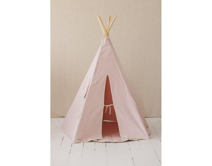 MOI MILI Tente Tipi avec Tapis - Rose et Beige (5)