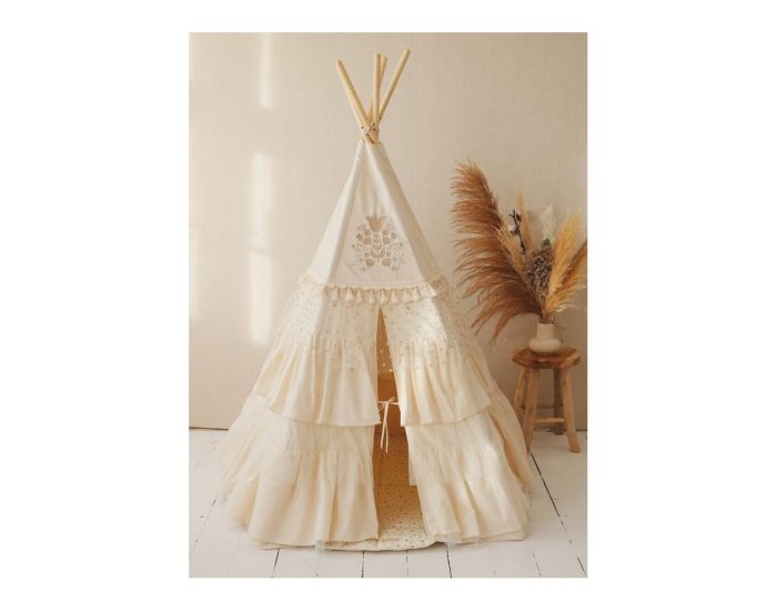 MOI MILI Tente Tipi avec Franges et Tapis - Boho (2)