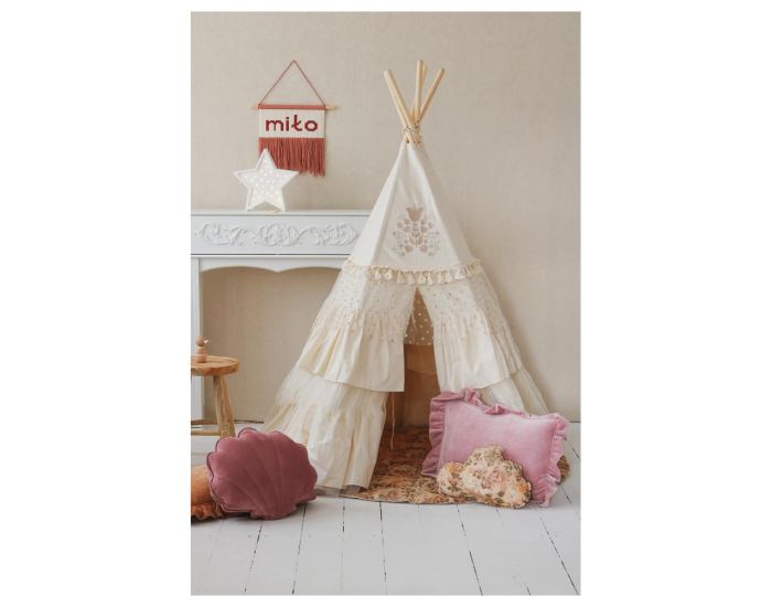 MOI MILI Tente Tipi avec Franges et Tapis - Boho (7)