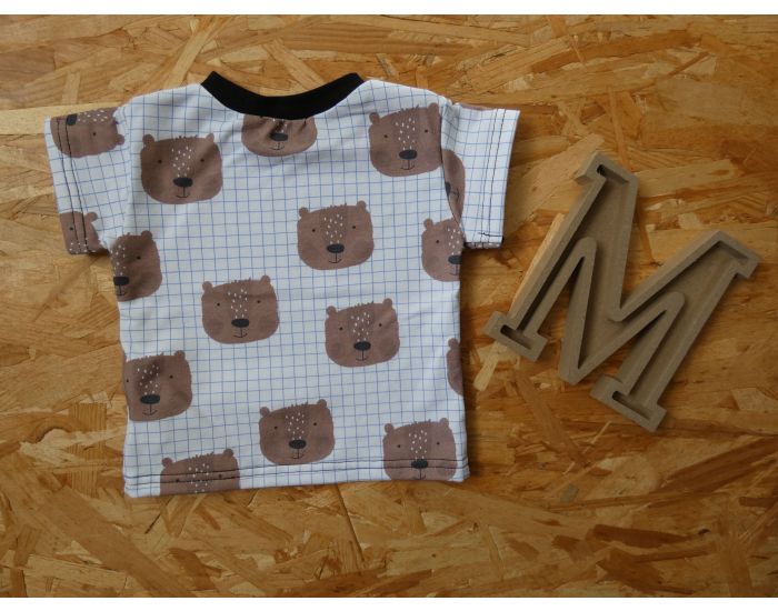 MOOMIE Tshirt Manches Courtes - Ours Carreaux (2)