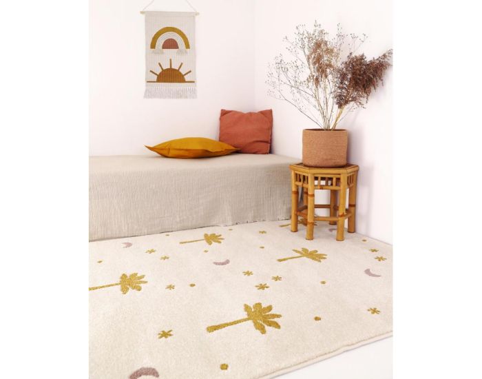 NATTIOT Tapis Enfant - Little Palm Miel  (2)