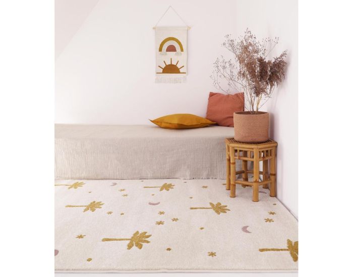 NATTIOT Tapis Enfant - Little Palm Miel  (5)