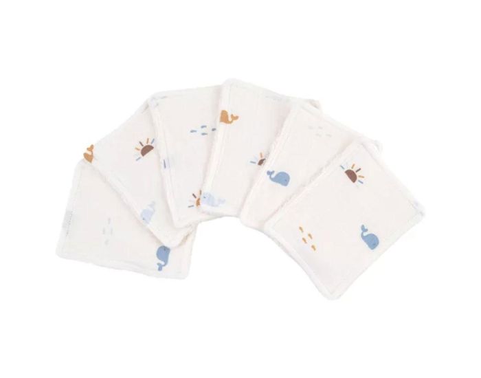 LITTLE CREVETTE Lot de 6 Lingettes Lavables - Malo  (1)