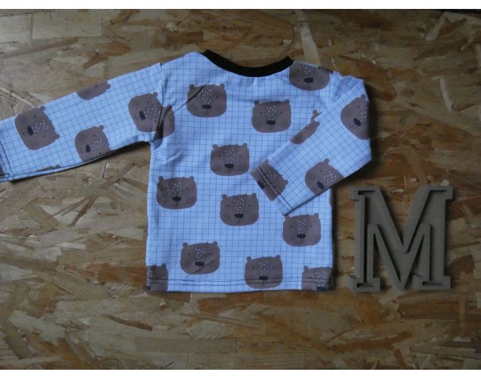 MOOMIE T-shirt Manches Longues - Ours Carreaux (2)