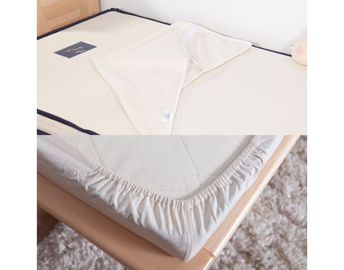 COSME LITERIE Ensemble matelas bb, 2 alses, 2 draps-housses (2)