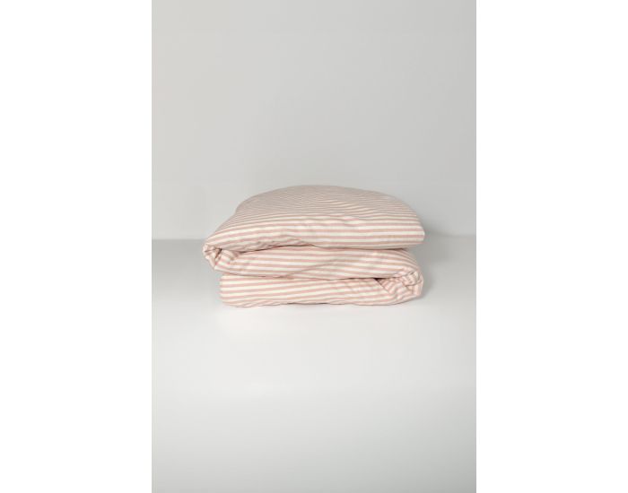 KADOLIS Housse de Couette Bb en Percale de Coton Bio - Ray - Peach 100 x 140 cm (1)