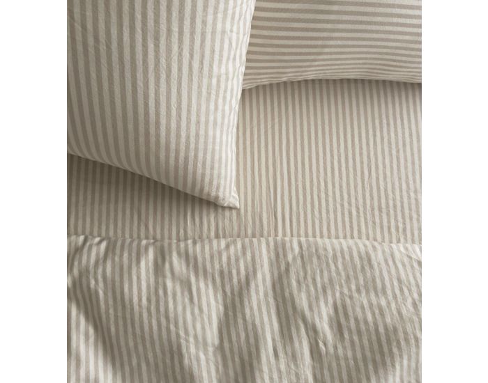 KADOLIS Drap Housse Adulte en Percale de Coton Bio - Ray - Lin (2)