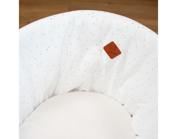 SEVIRA KIDS Couffin Bb avec Matelas, Habillage et Drap Housse, Pois - Dors (2)