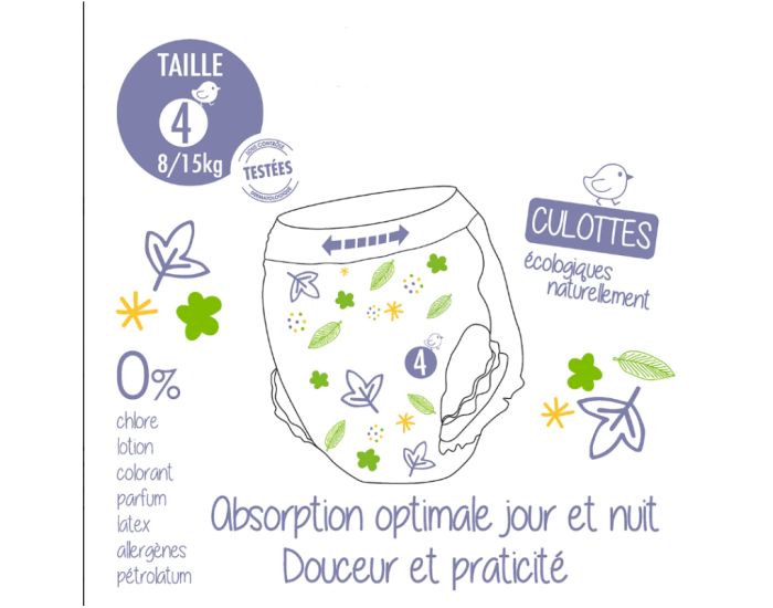 BBCOUCHES COLOGIQUES Culottes d'apprentissage T4 / 8-15kg / 88 culottes (4)