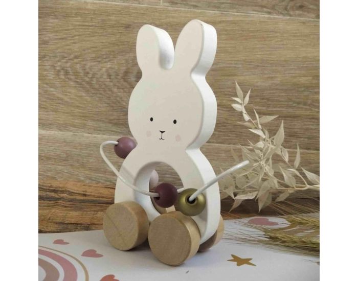 JABADABADO Jouet en Bois  Tirer - Boulier Lapin - Ds  12 mois  (2)