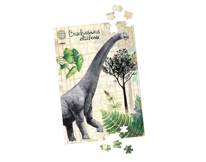 VILAC Coffret 3 Puzzles Dinosaures et Posters - Ds 6 ans  (3)