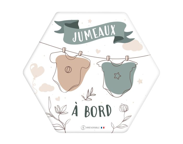 IRREVERSIBLE BIJOUX Adhsif ou Autocollant Bb  Bord - Jumeaux  Bord Bodys (2)