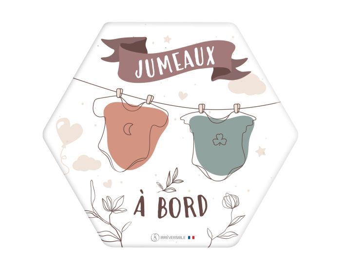 IRREVERSIBLE BIJOUX Adhsif ou Autocollant Bb  Bord - Jumeaux  Bord Bodys (3)