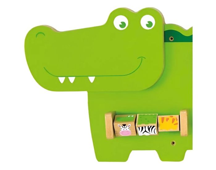 VIGA TOYS Panneau d'Activits Mural Crocodile - Ds 1 an (2)