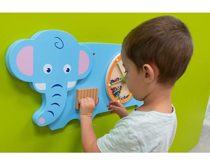 VIGA TOYS Panneau d'Activits Mural lphant - Ds 1 an (1)