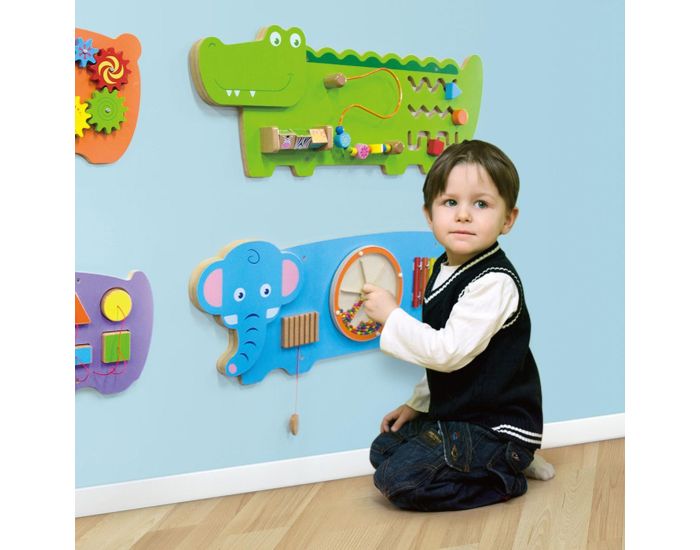 VIGA TOYS Panneau d'Activits Mural lphant - Ds 1 an (2)