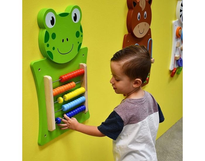 VIGA TOYS Panneau d'Activits Mural Grenouille - Ds 1 an  (2)