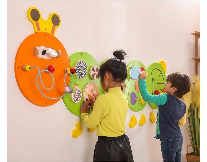 VIGA TOYS Panneau d'Activits Mural Chenille - Ds 12 mois  (3)