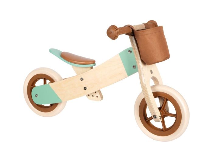 SMALL FOOT COMPANY Draisienne Tricycle 2 en 1 Maxi Brun - caramel - Ds 1 an  (1)