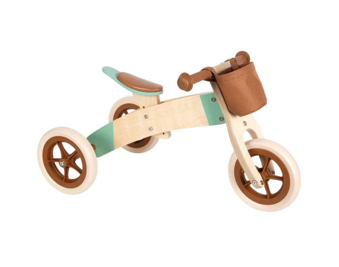 SMALL FOOT COMPANY Draisienne Tricycle 2 en 1 Maxi Brun - caramel - Ds 1 an  (2)