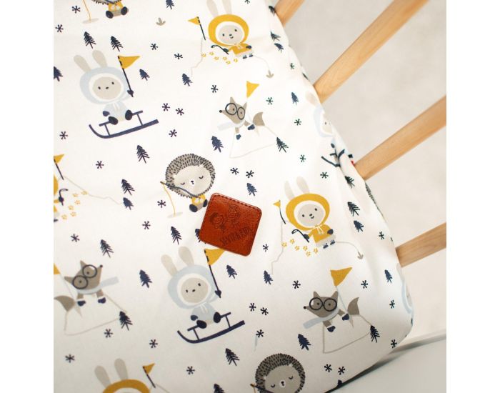 SEVIRA KIDS Couverture Rversible en Minky Eskimo - Bleu Face 1 : 100% coton, Face 2 : velours minky polyester (3)