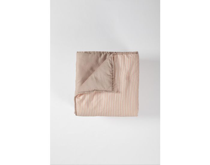 KADOLIS Couverture Matelasse Faro Rayure - Peach (1)